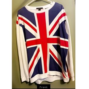 forever21 british flag sweater